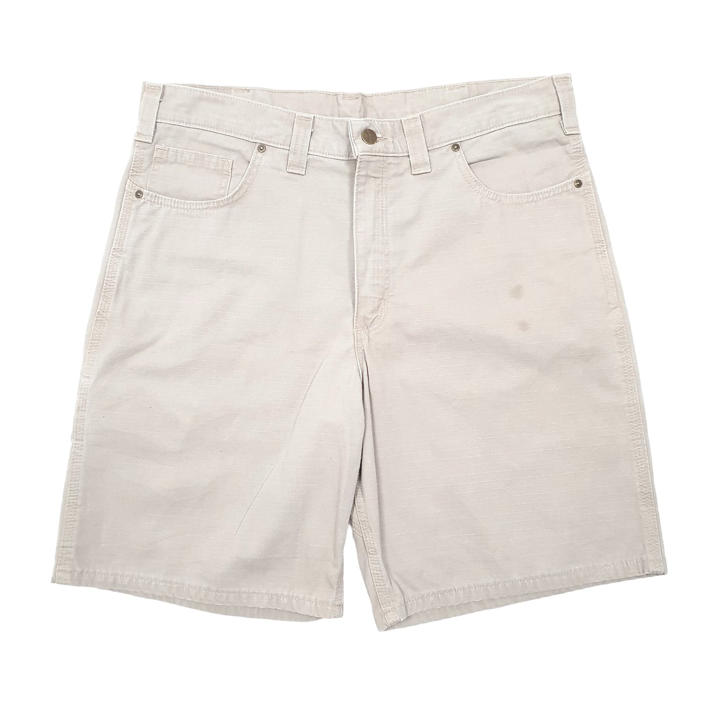 Mens Beige Carhartt Ripstop Work Wear Carpenter Shorts