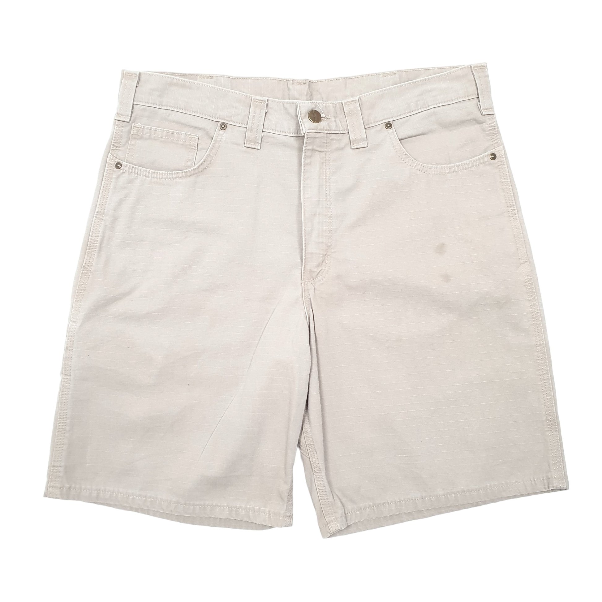 Mens Beige Carhartt Ripstop Work Wear Carpenter Shorts