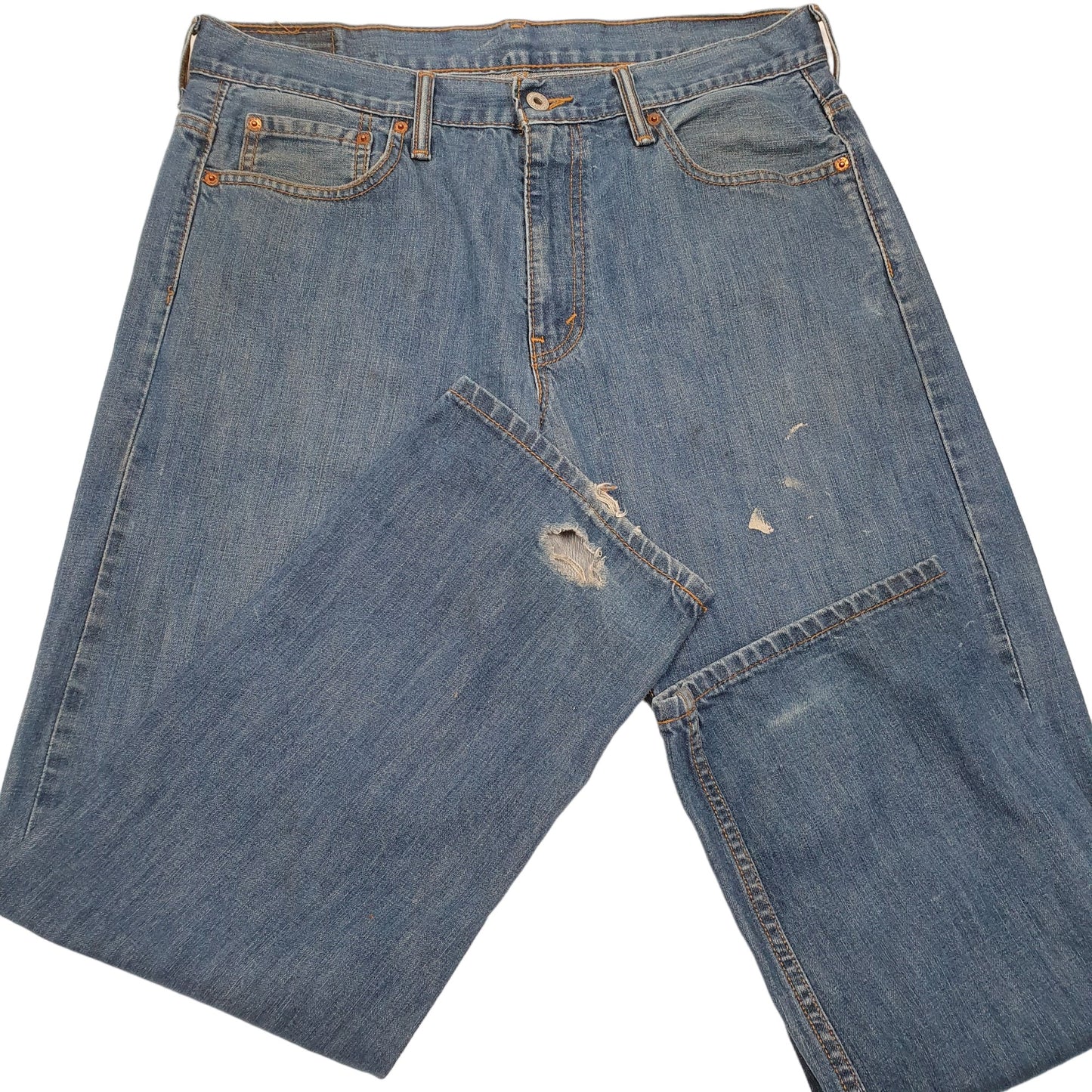 Mens Blue Levis Straight 569 JeansW34 L31