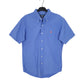 Ralph Lauren Short Sleeve Custom Fit Shirt Blue