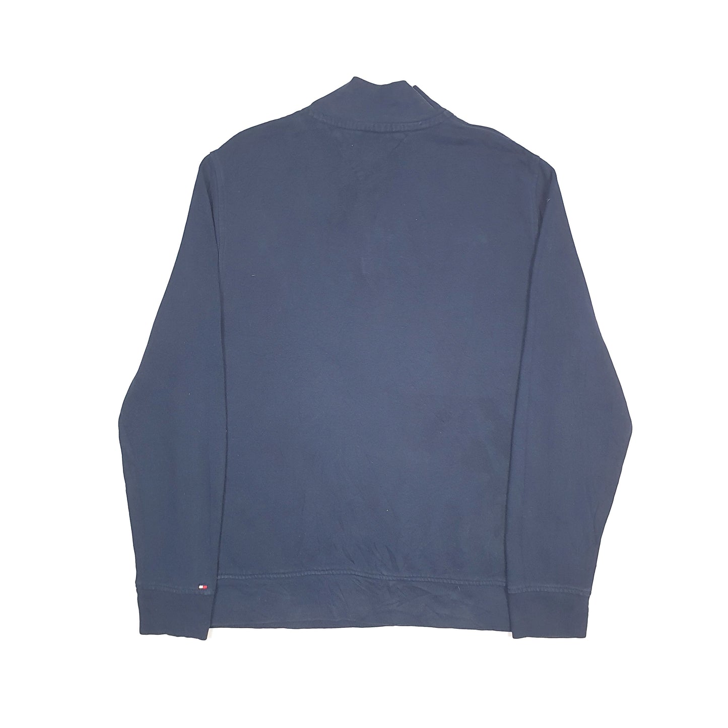 Tommy Hilfiger Spellout Quarter Zip L Navy