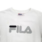 Mens White Fila Spellout Crewneck Jumper