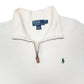 Mens Cream Polo Ralph Lauren  Quarter Zip Jumper