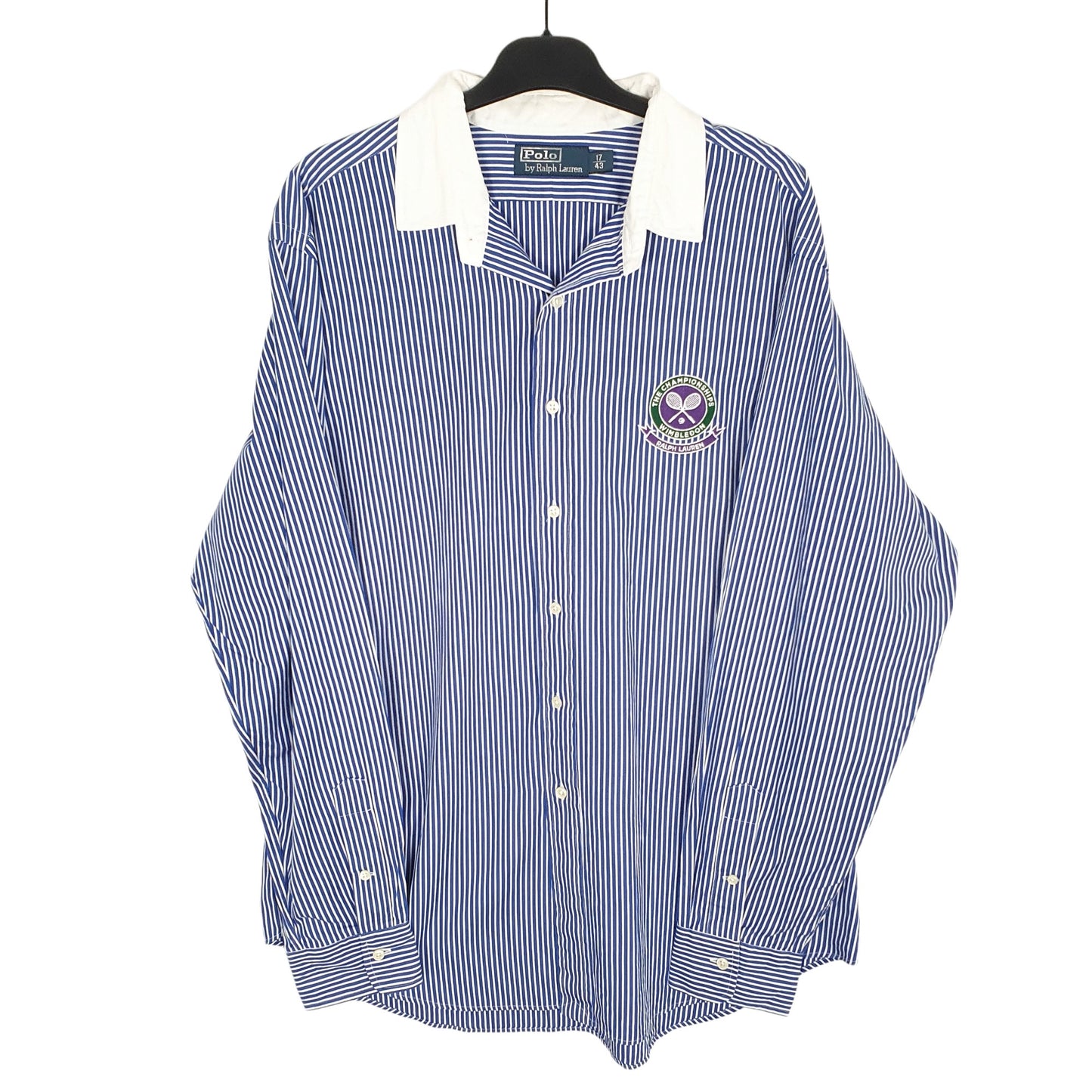 Ralph Lauren Wimbledon Polo Long Sleeve Regular Fit Striped Shirt Blue