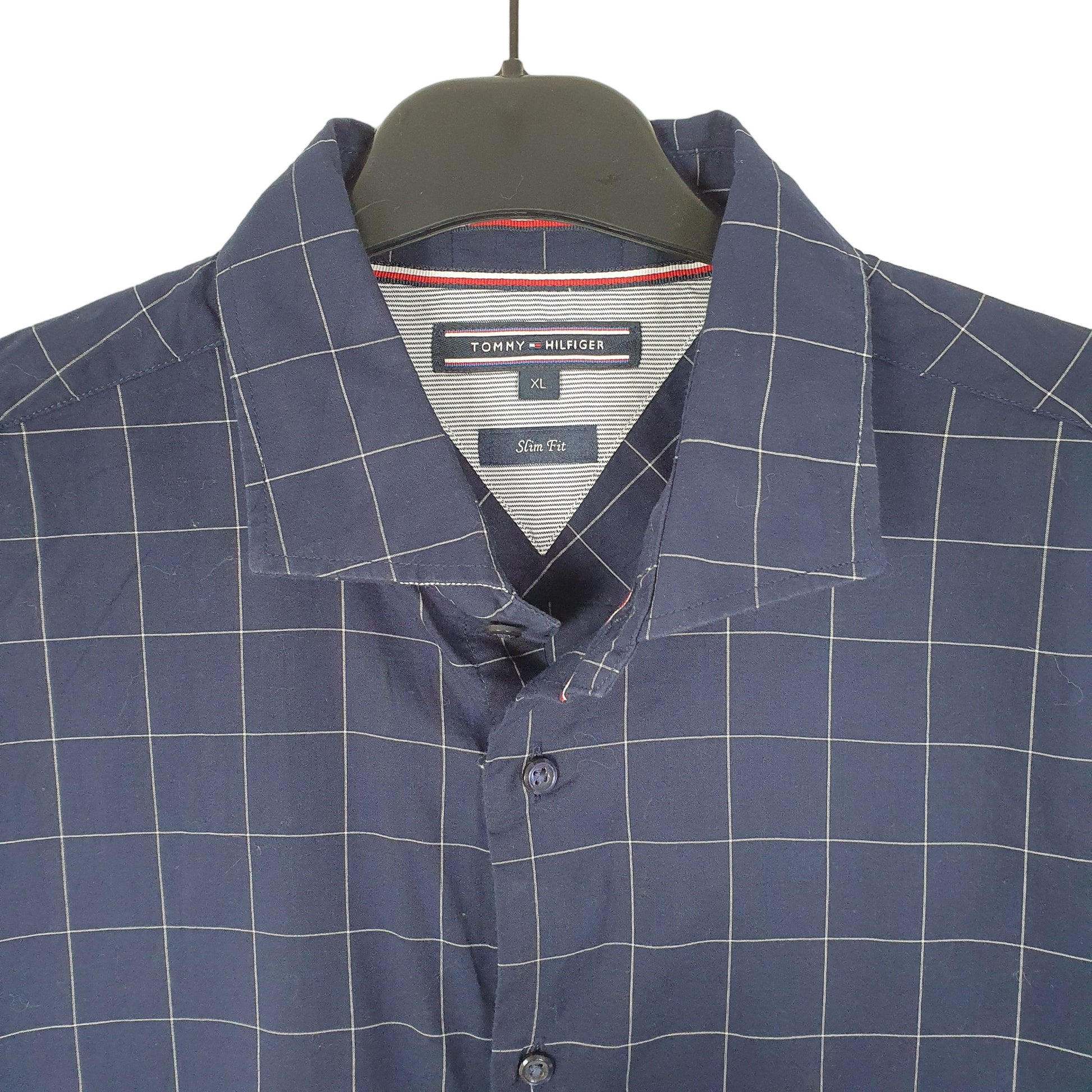 Tommy Hilfiger Long Sleeve Slim Fit Check Shirt Navy