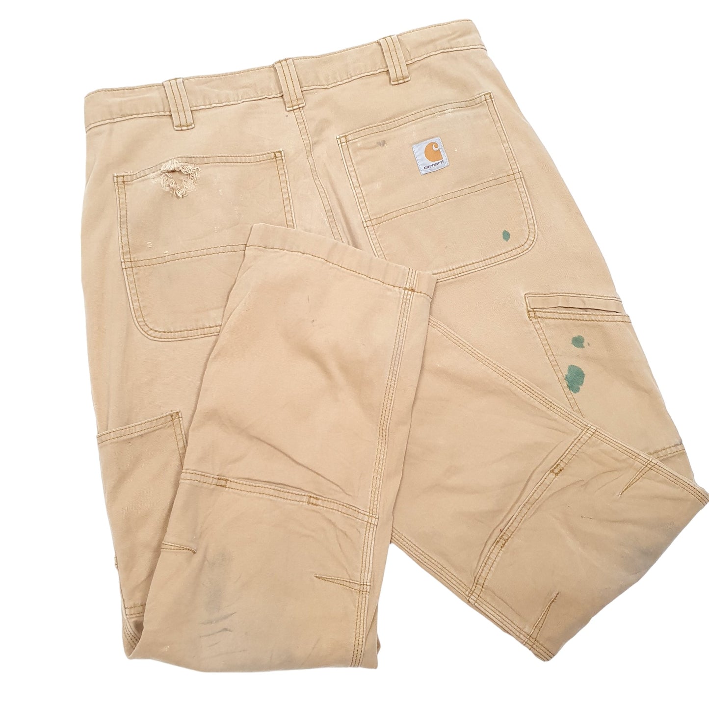 Mens Tan Carhartt  Carpenter Trousers