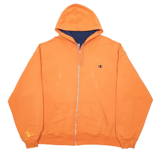 Mens Orange Champion  Full Zip Jumper