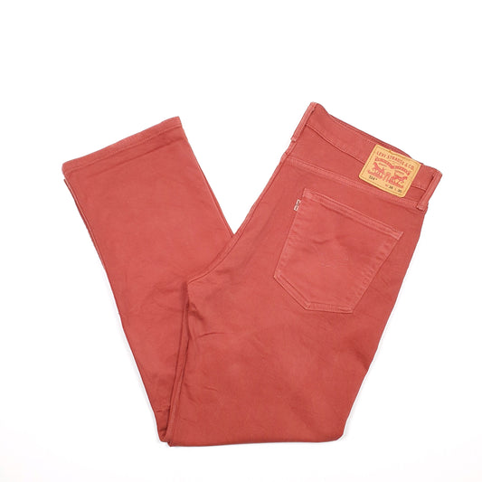 Levis 514 Straight Fit Jeans W36 L31 Red