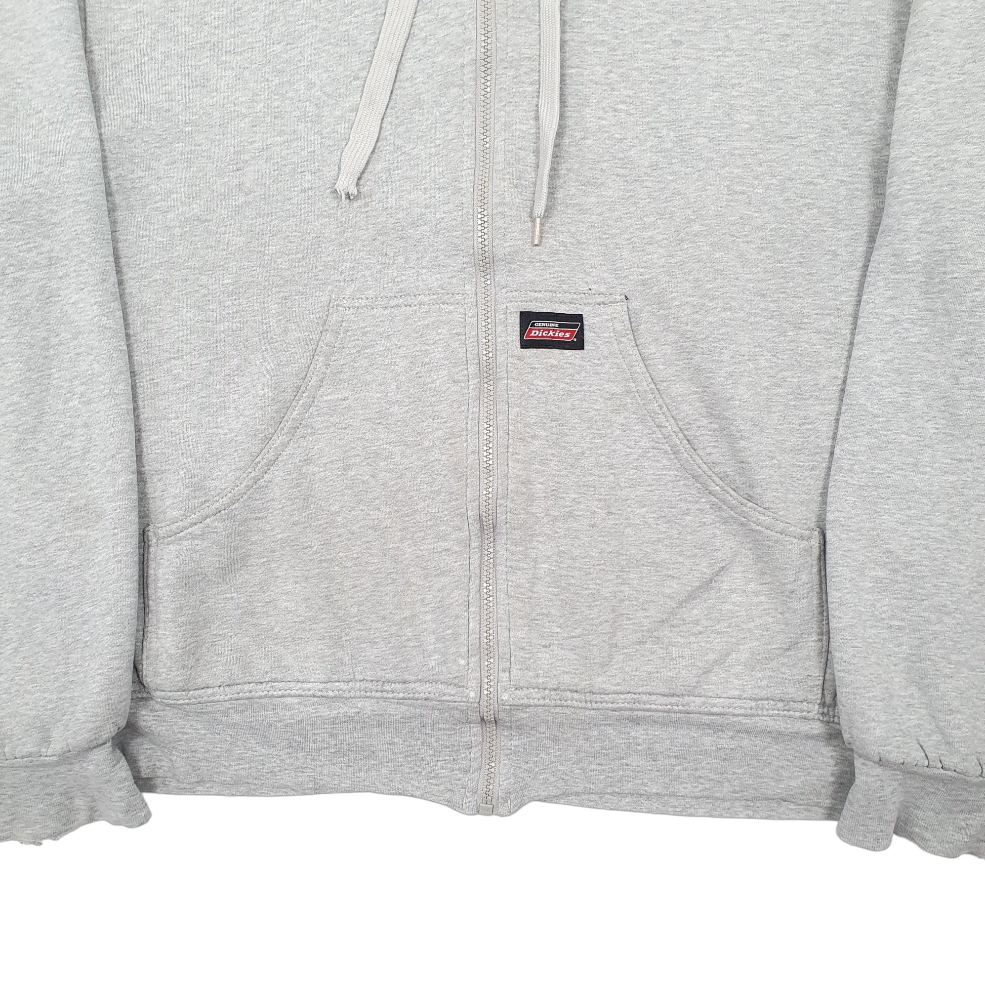 Mens Grey Dickies Hoodie Full Zip Jumper