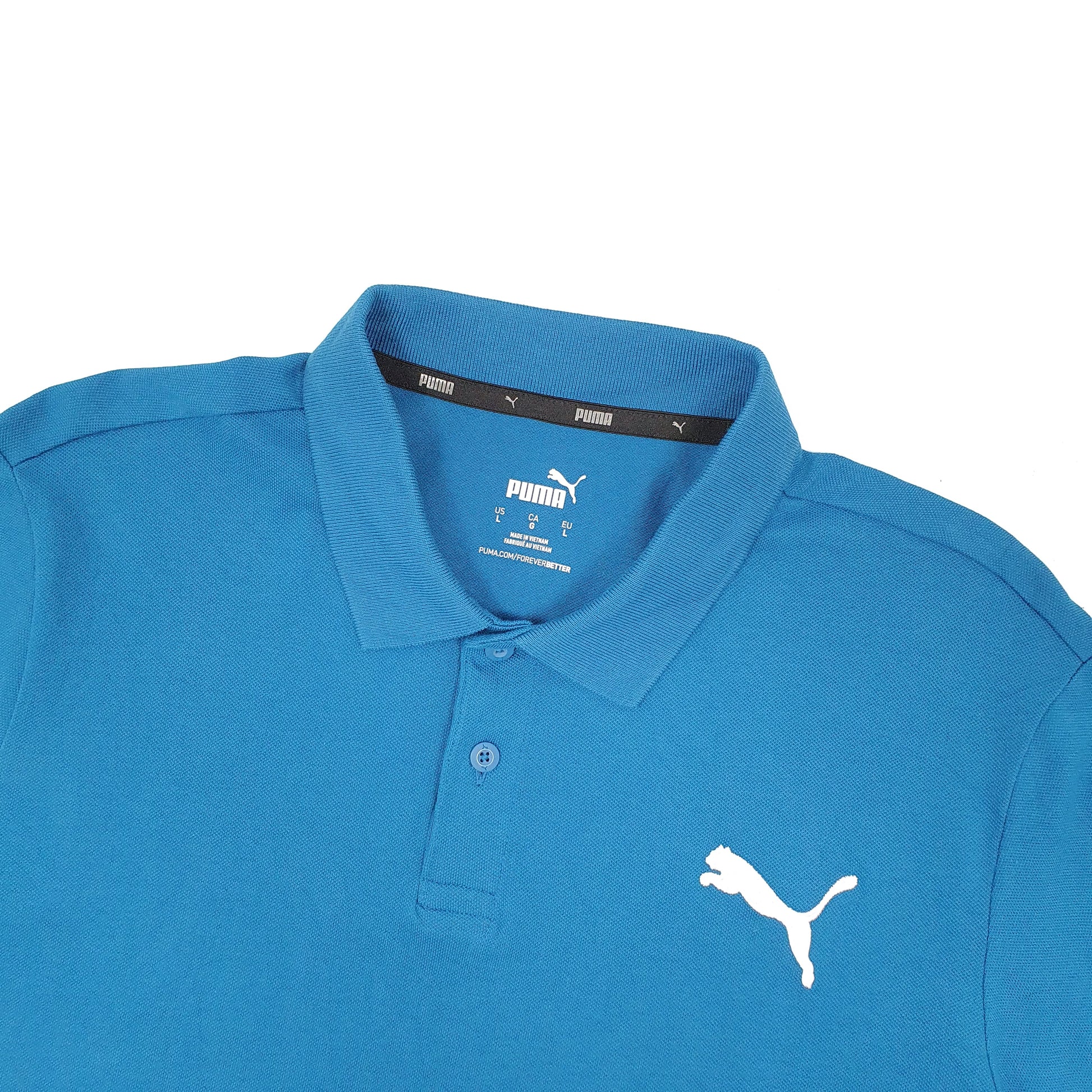 Puma Short Sleeve Polo Shirt Blue