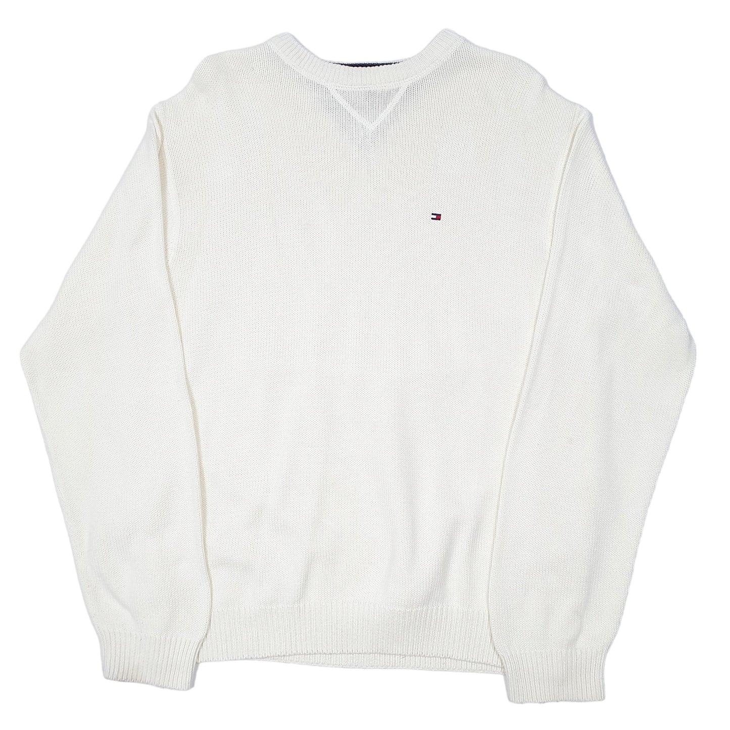 Mens Cream Tommy Hilfiger  Crewneck Jumper