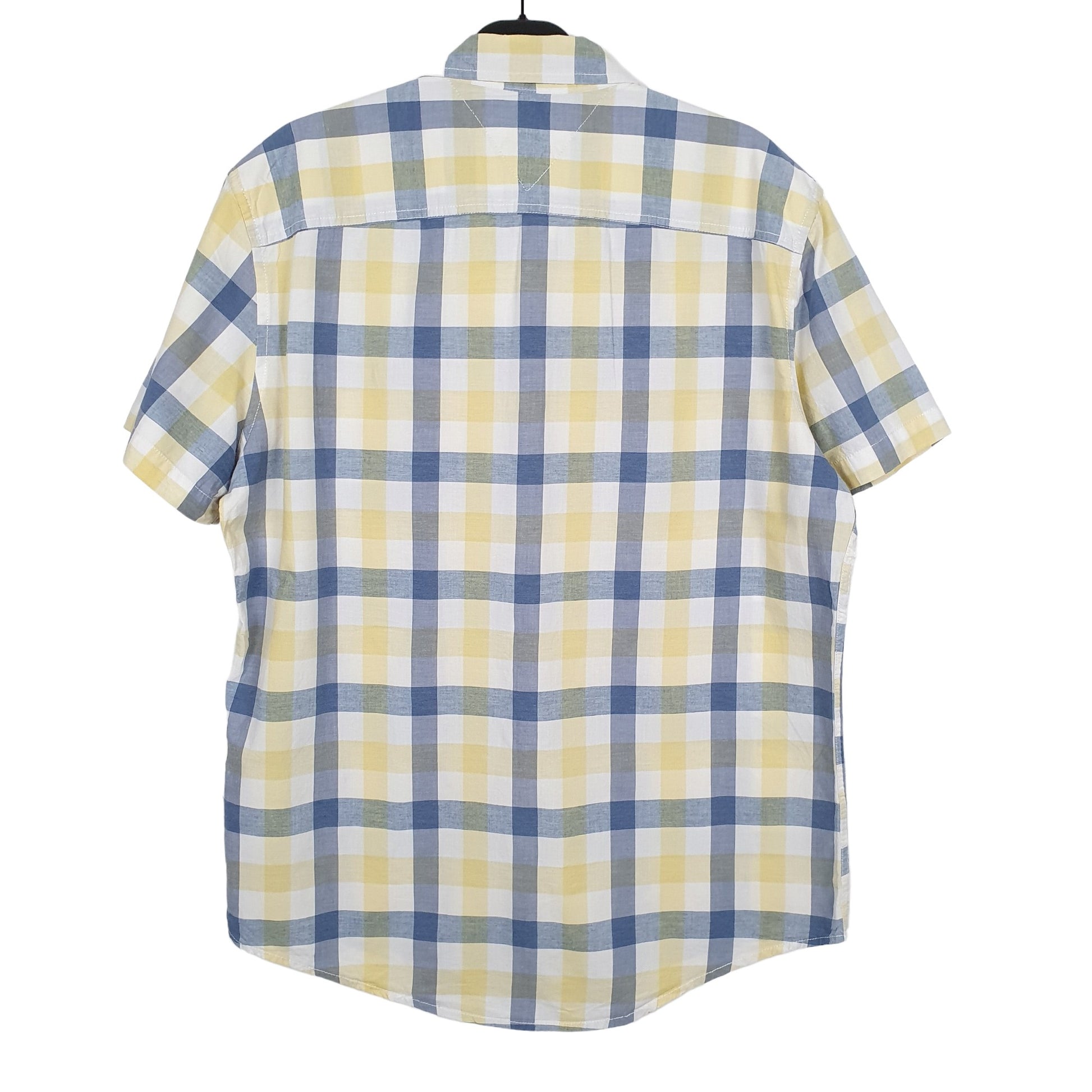 Tommy Hilfiger Short Sleeve Custom Fit Check Shirt Yellow