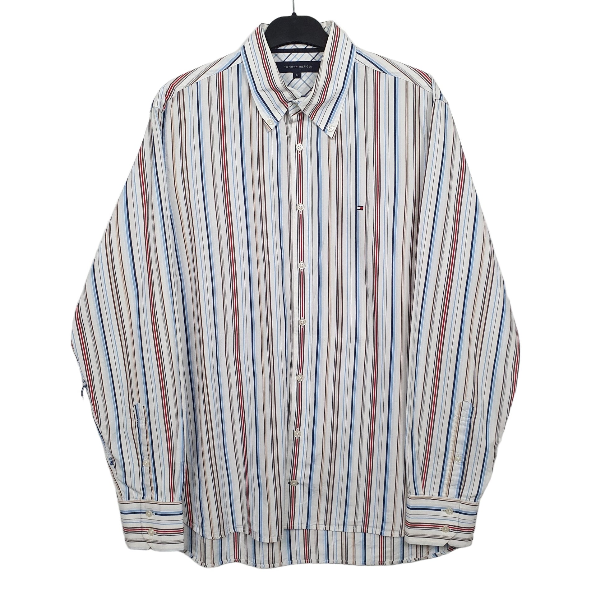 Tommy Hilfiger Long Sleeve Regular Fit Pinstripe Shirt Blue