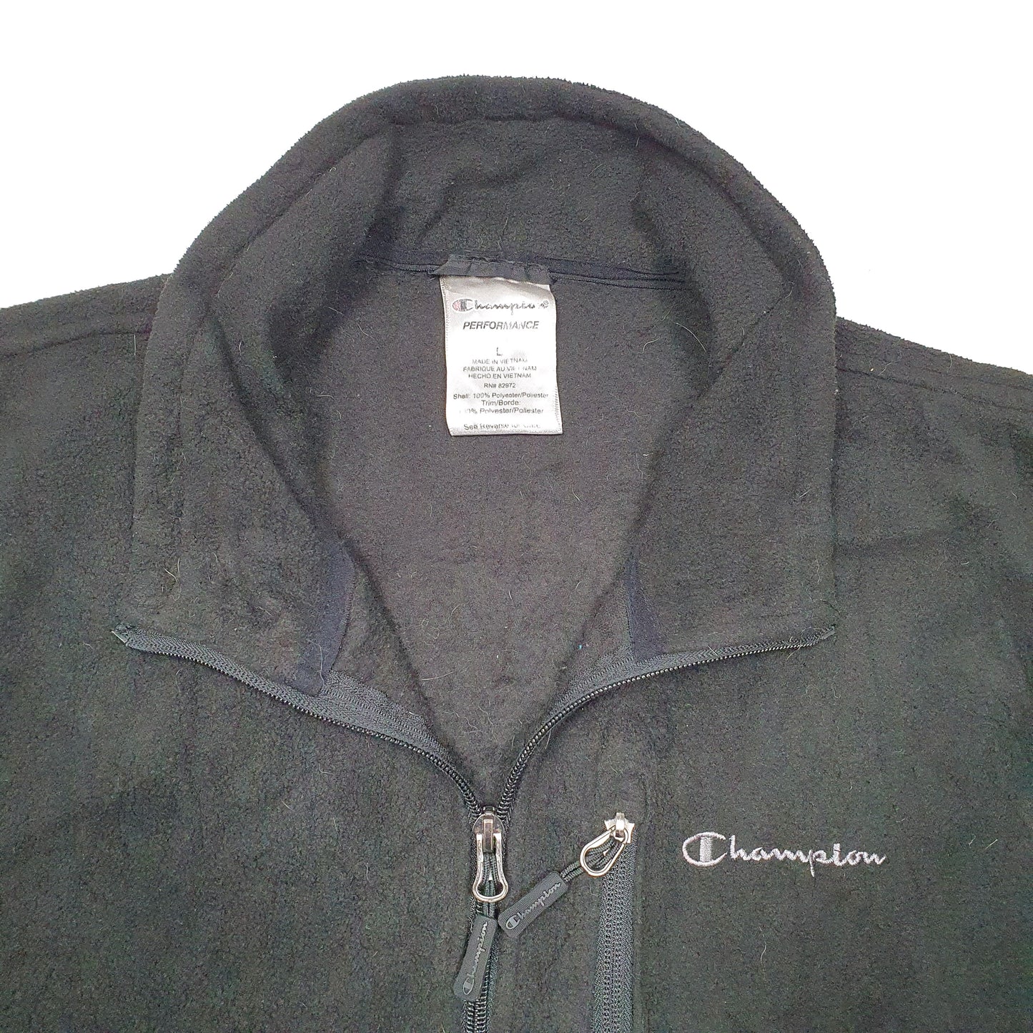 Mens Black Champion  Full Zip Jumper