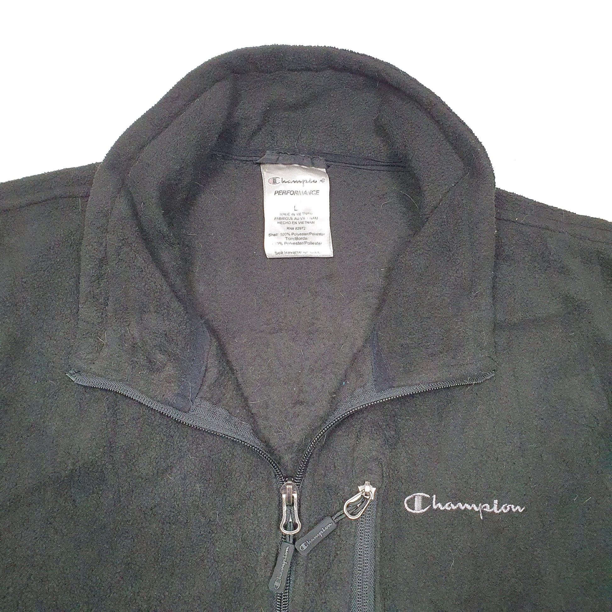 Mens Black Champion  Full Zip Jumper