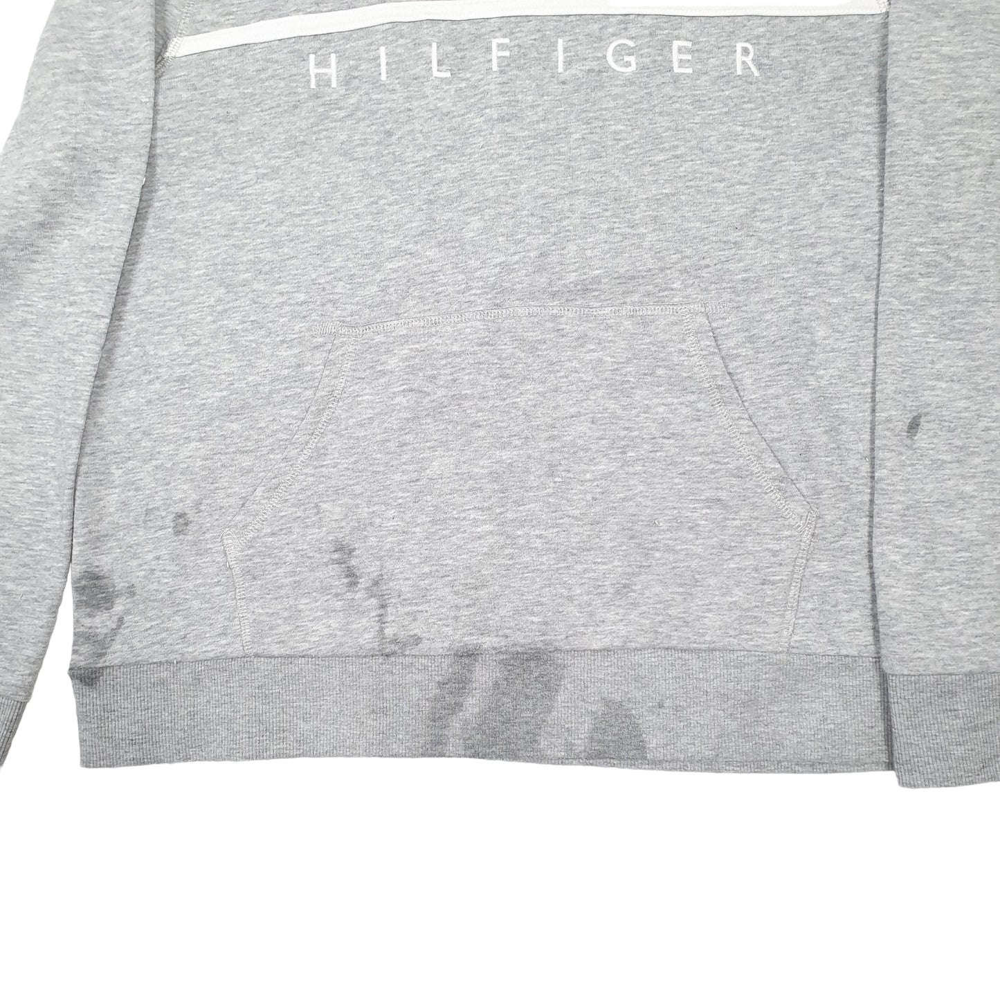 Womens Grey Tommy Hilfiger Spellout Hoodie Jumper