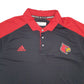 Adidas Louisville Cardinals Short Sleeve Polyester Polo Shirt Black