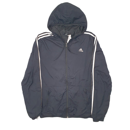 Mens Black Adidas  Windbreaker Coat