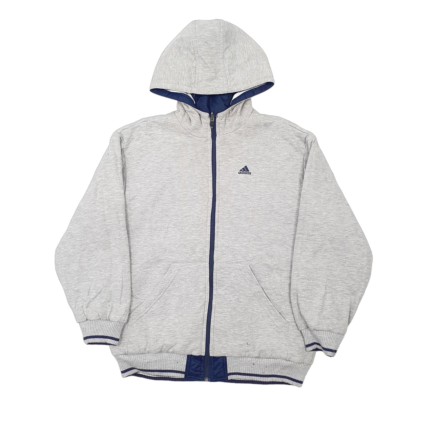 Mens Navy Adidas Reversible Padded Jacket Coat