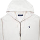 Mens White Polo Ralph Lauren Hoodie Full Zip Jumper