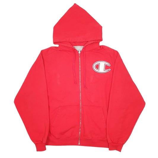 Mens Red Champion Full Zip Jumper
