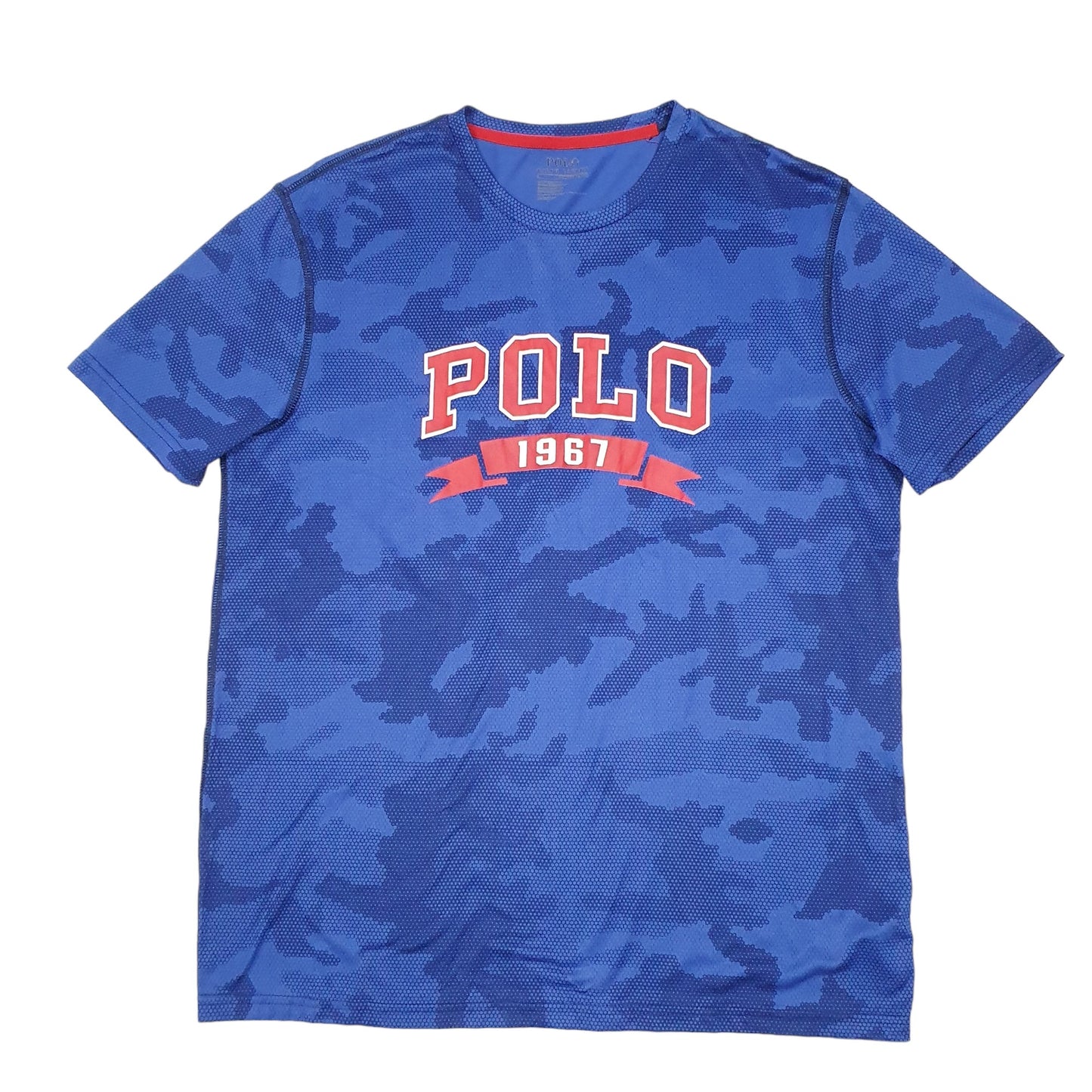 Mens Blue Polo Ralph Lauren Polo Performance Active Camouflage Short Sleeve T Shirt