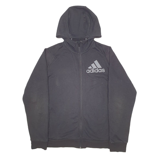 Mens Black Adidas  Full Zip Jumper