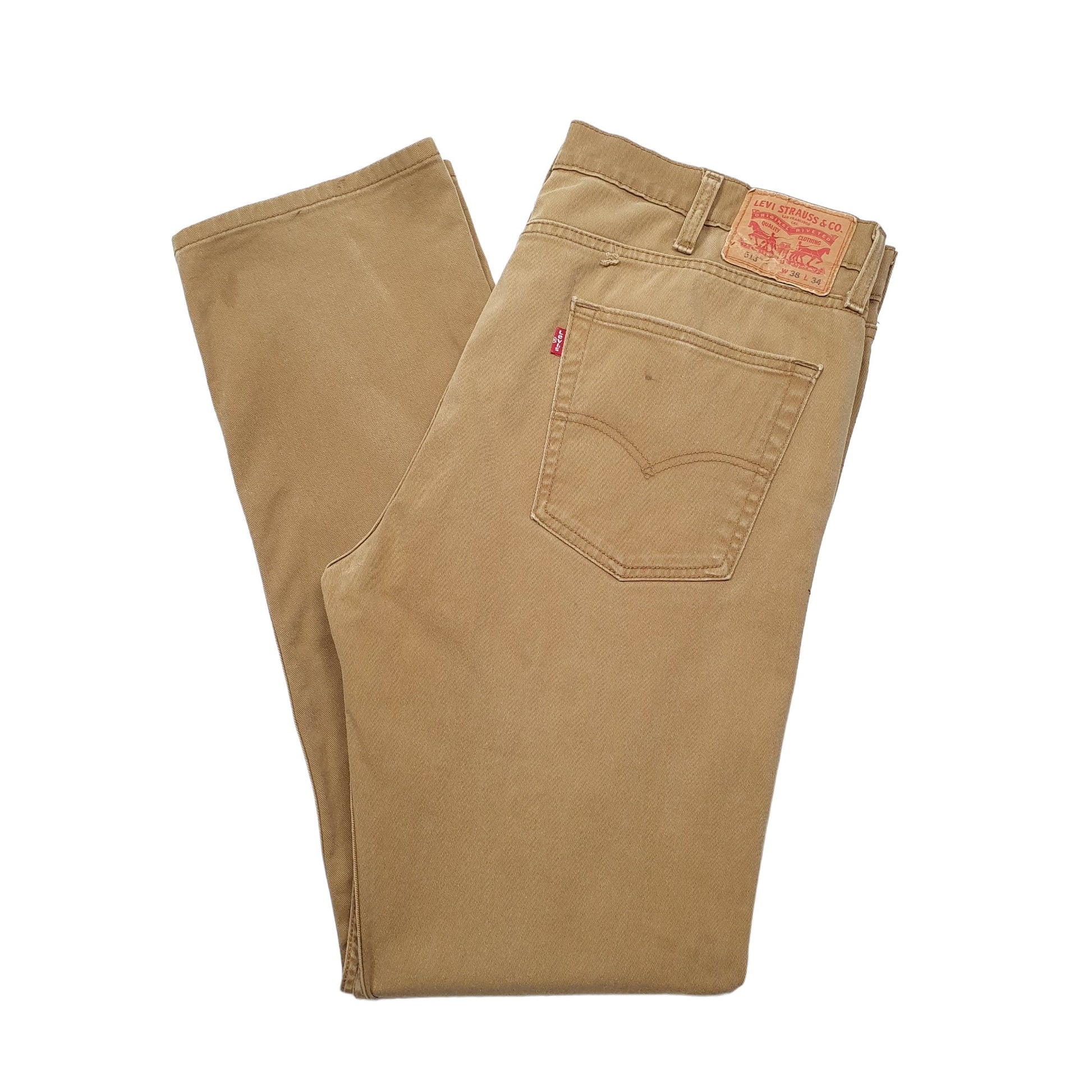 Levis 513 Slim Fit Jeans W38 L34 Brown
