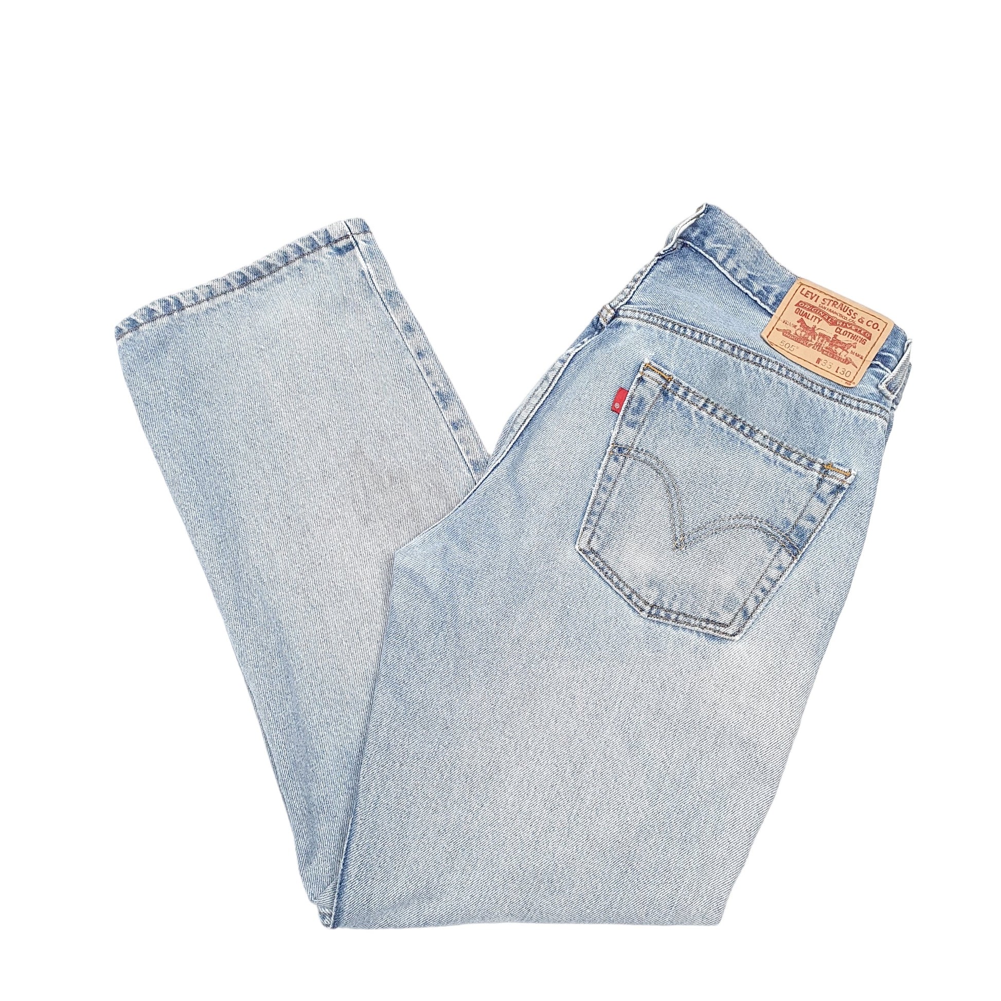 Mens Blue Levis  505 JeansW33 L30