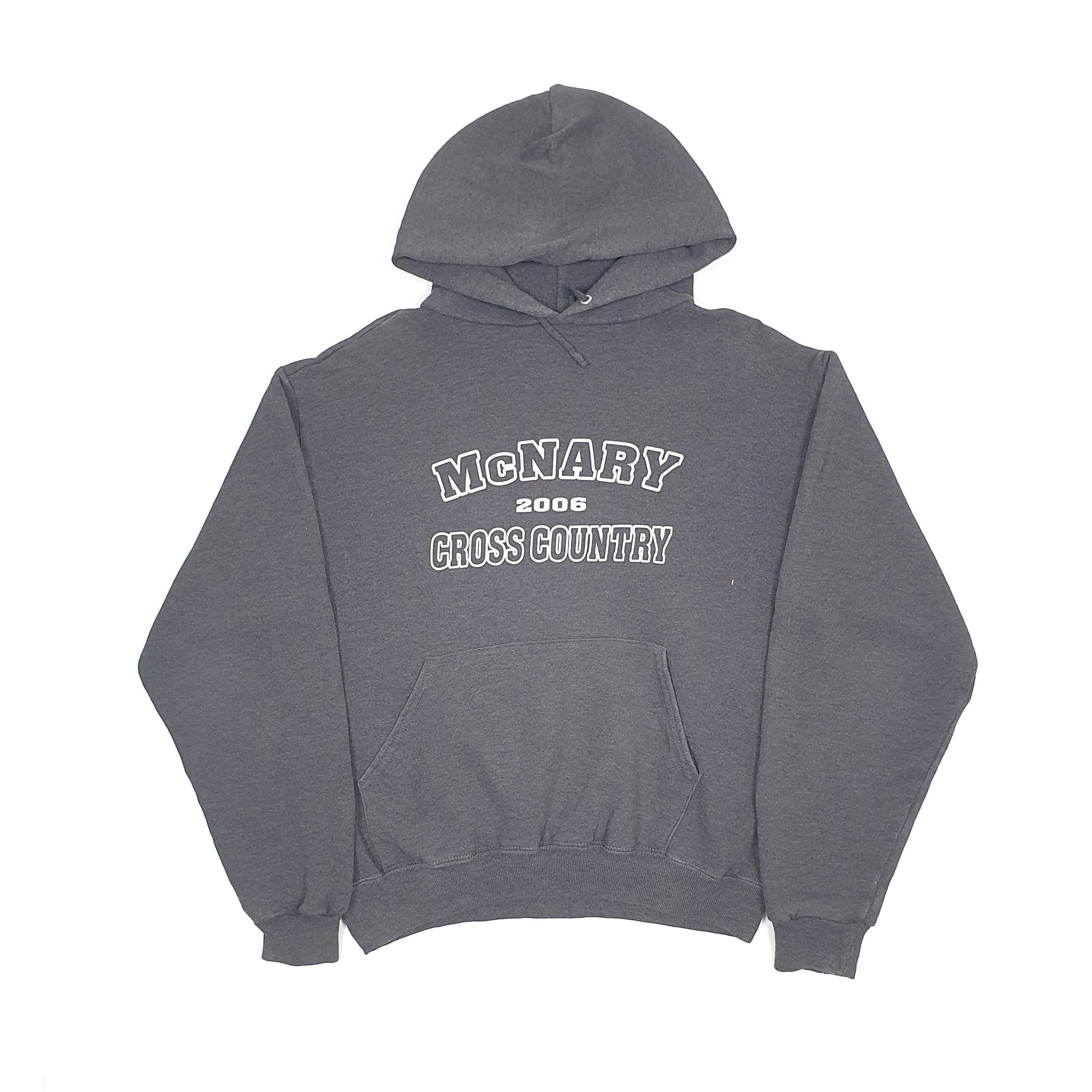 Jerzees USA Vintage Cross Country Hoodie M Grey