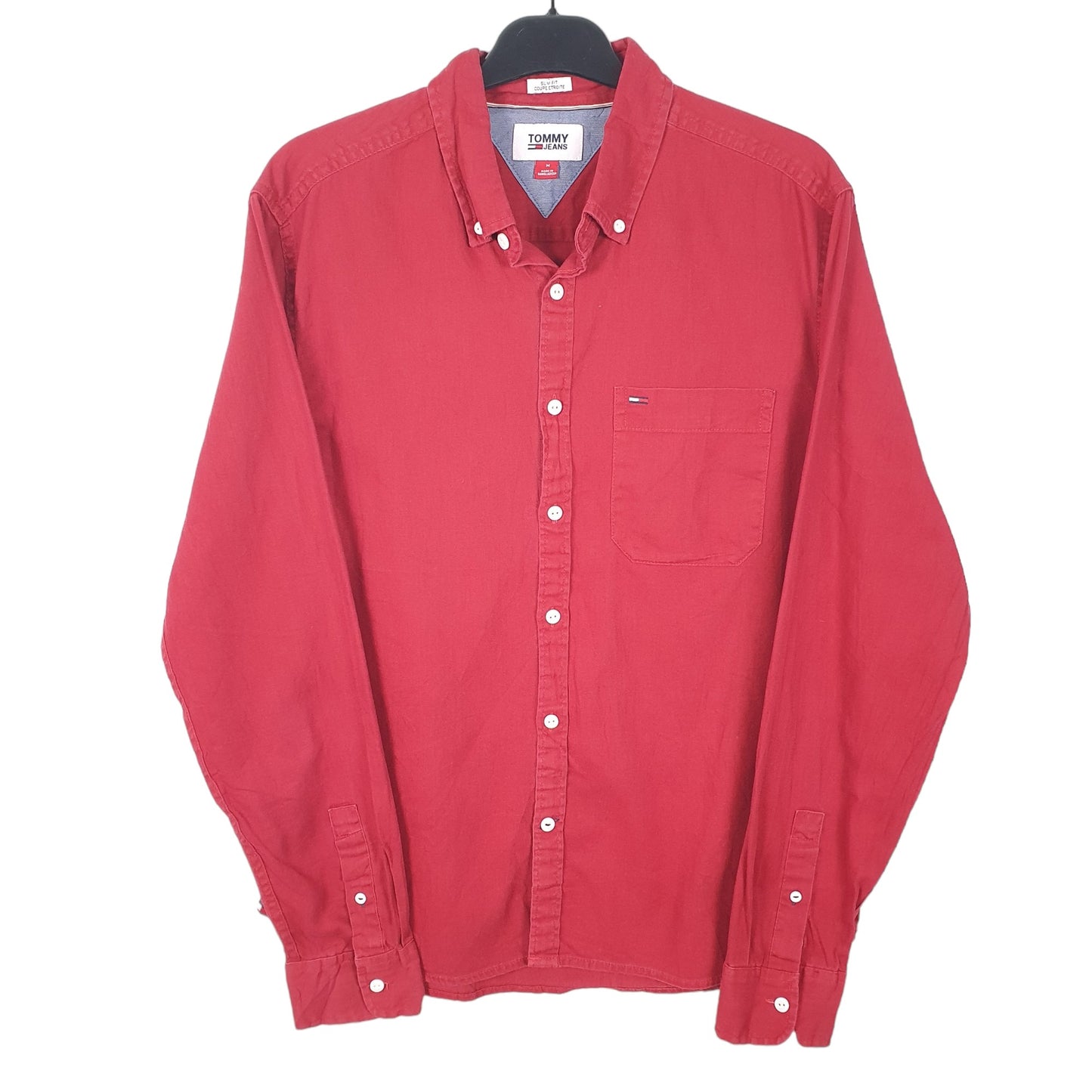Tommy Hilfiger Long Sleeve Slim Fit Shirt Red
