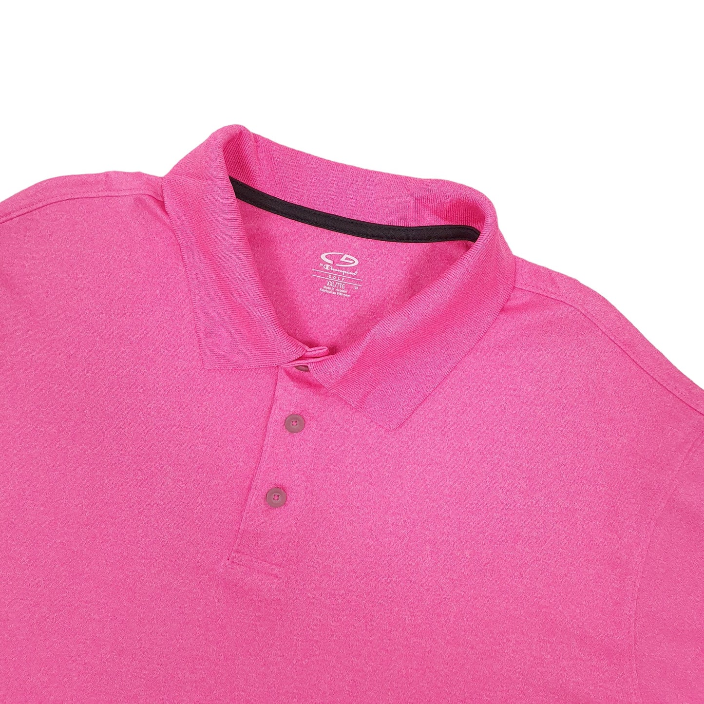 Champion Duo Dry Sport Active Short Sleeve Polyester Polo Shirt Pink