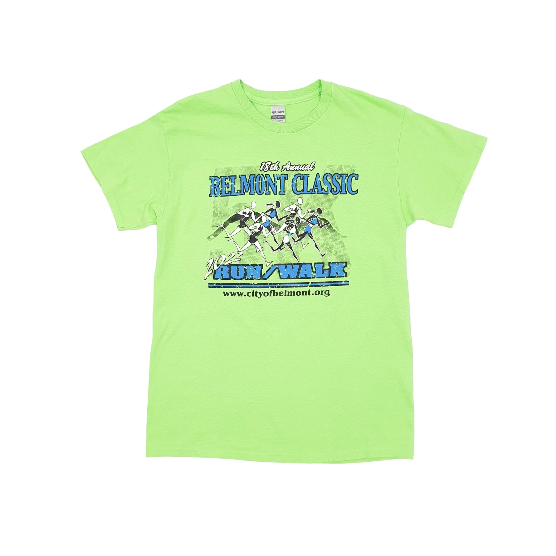 Gildan USA Belmont Run Walk Short Sleeve T Shirt Green
