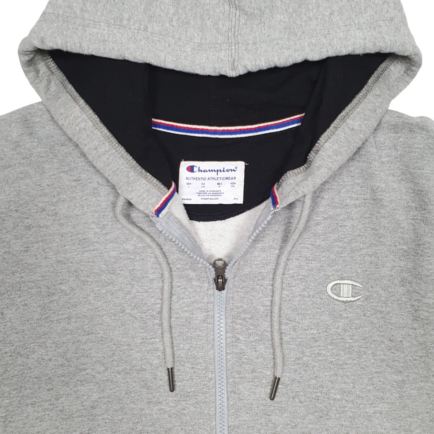 Mens Grey Champion  Full Zip Jumper