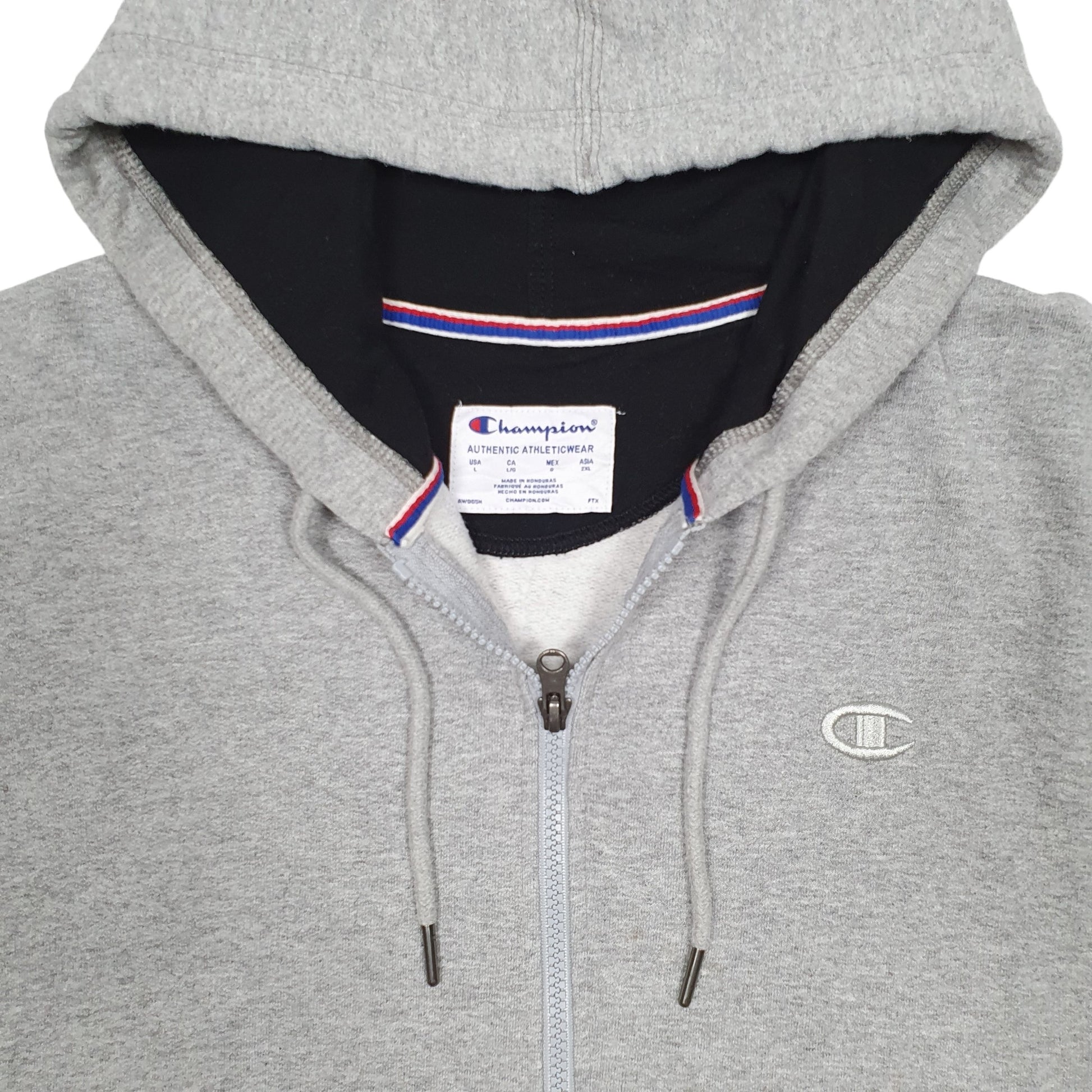 Mens Grey Champion  Full Zip Jumper
