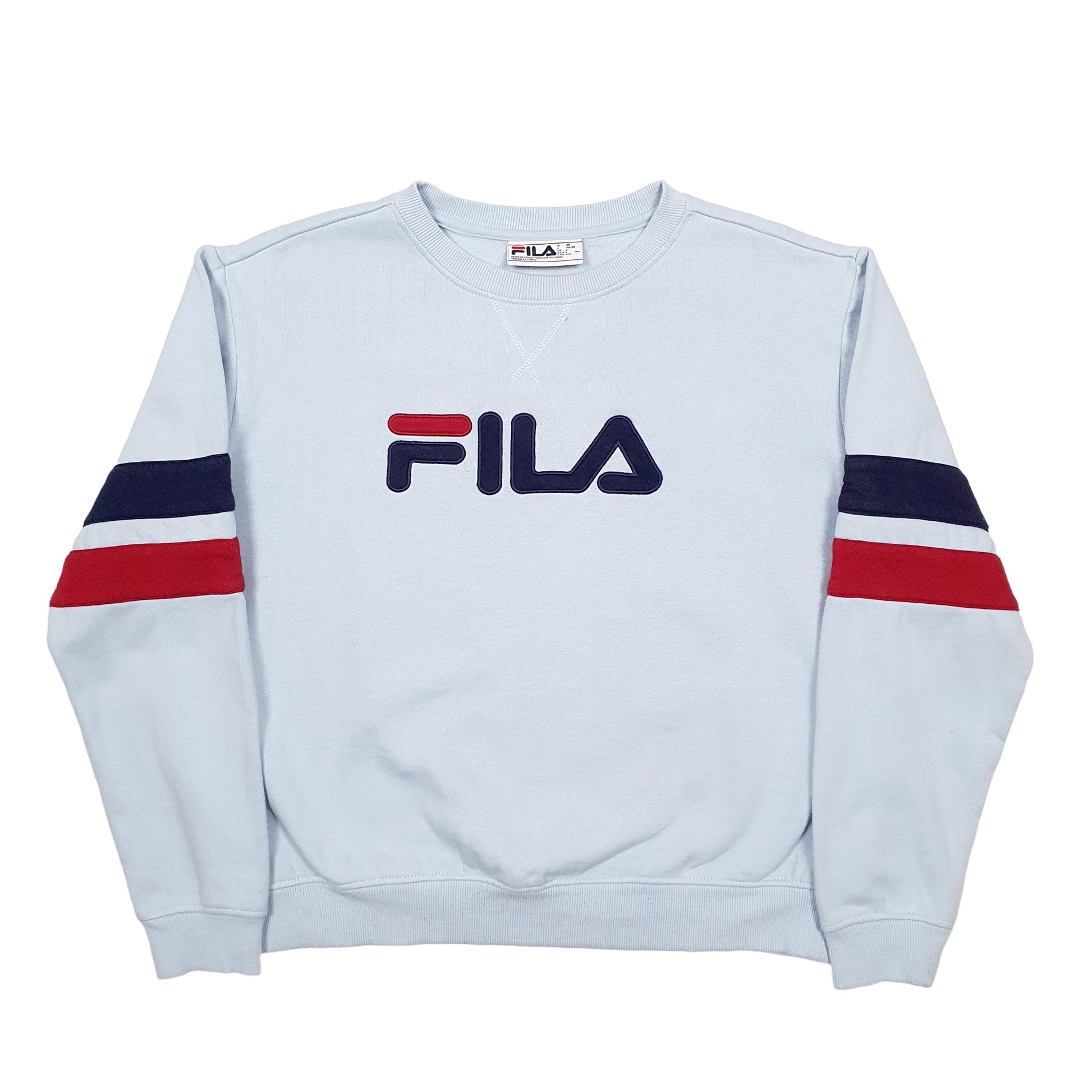 Mens Blue Fila  Crewneck Jumper