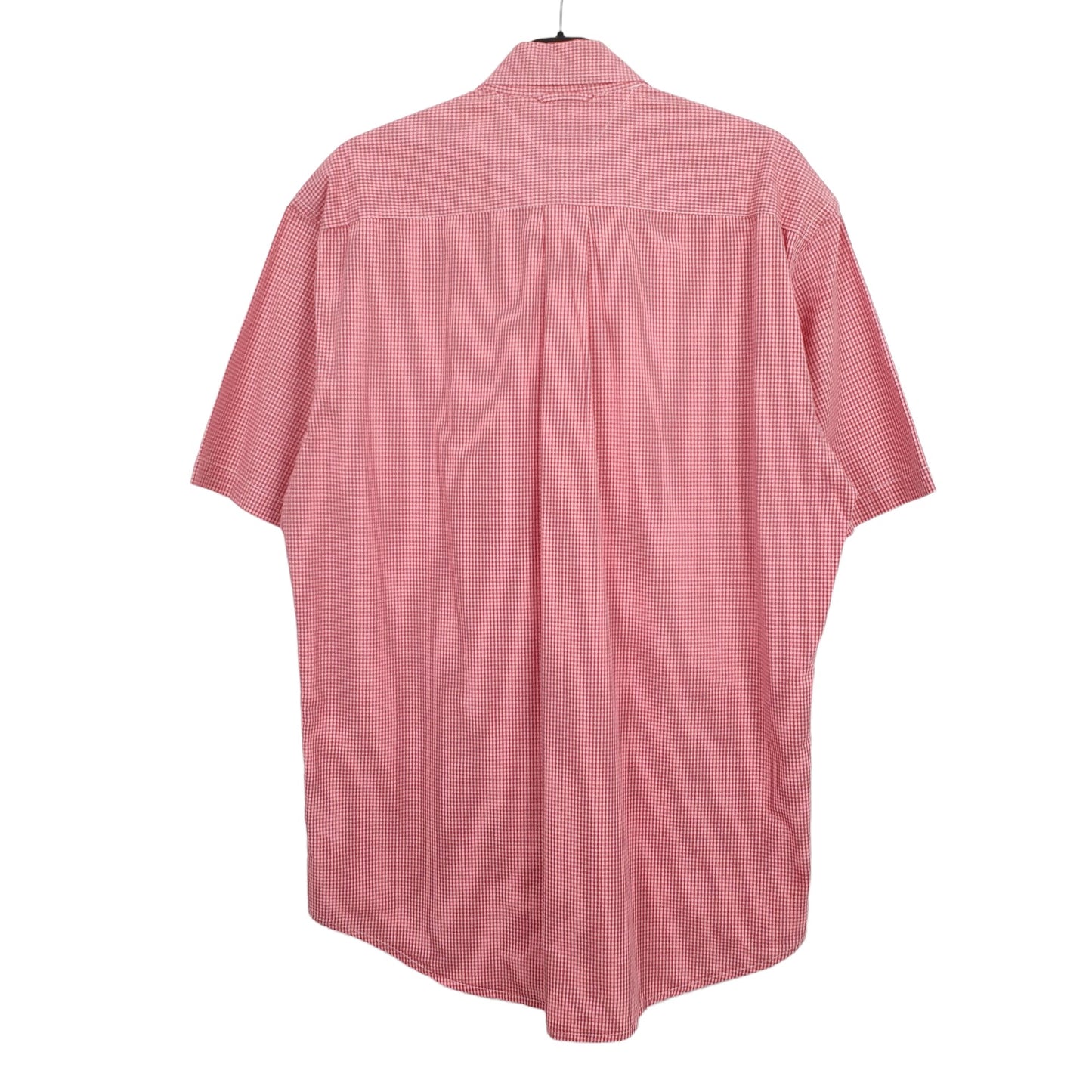 Tommy Hilfiger Short Sleeve Regular Fit Check Shirt Red