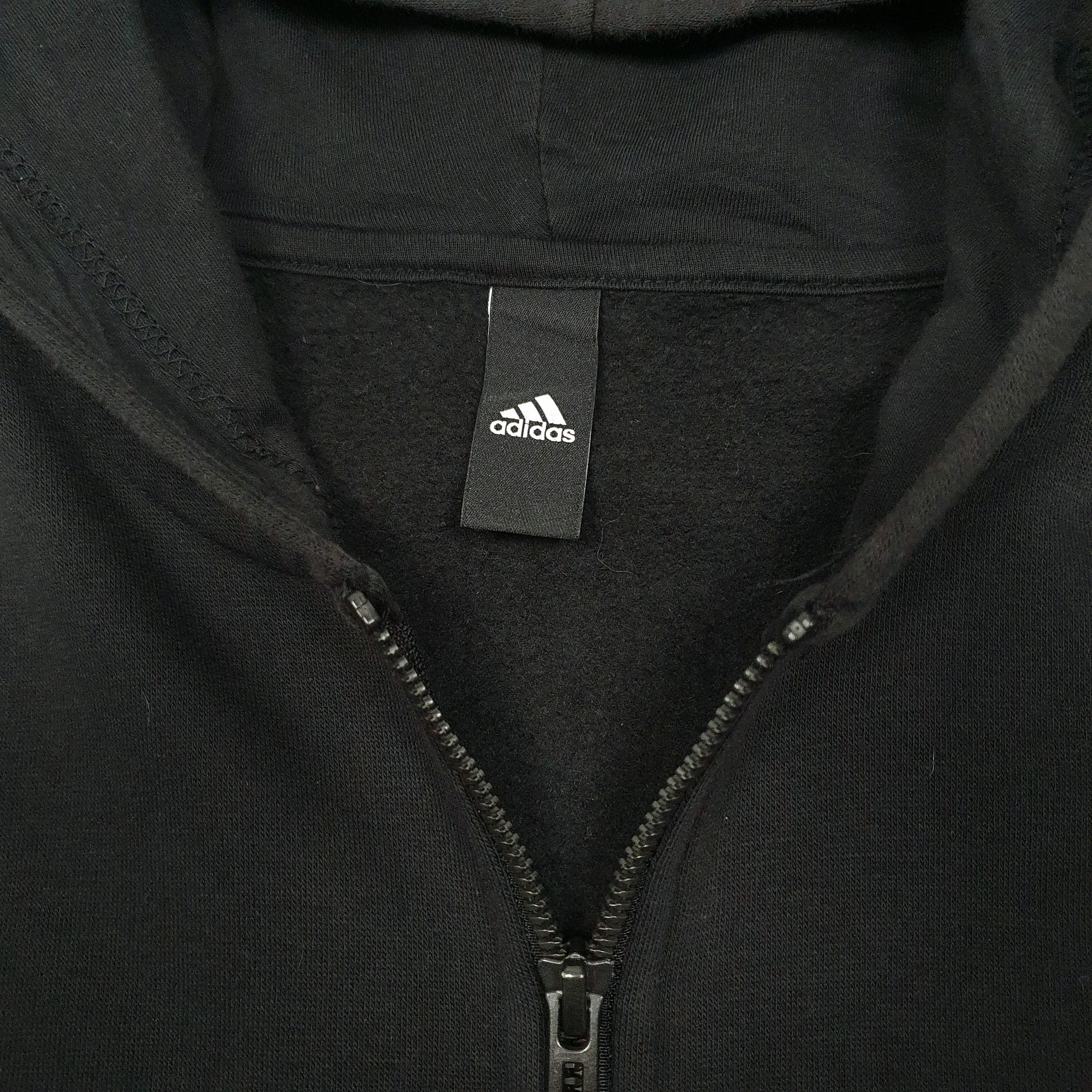 Mens Black Adidas Hoodie Full Zip Jumper