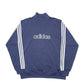 Mens Blue Adidas Spellout Full Zip Jumper