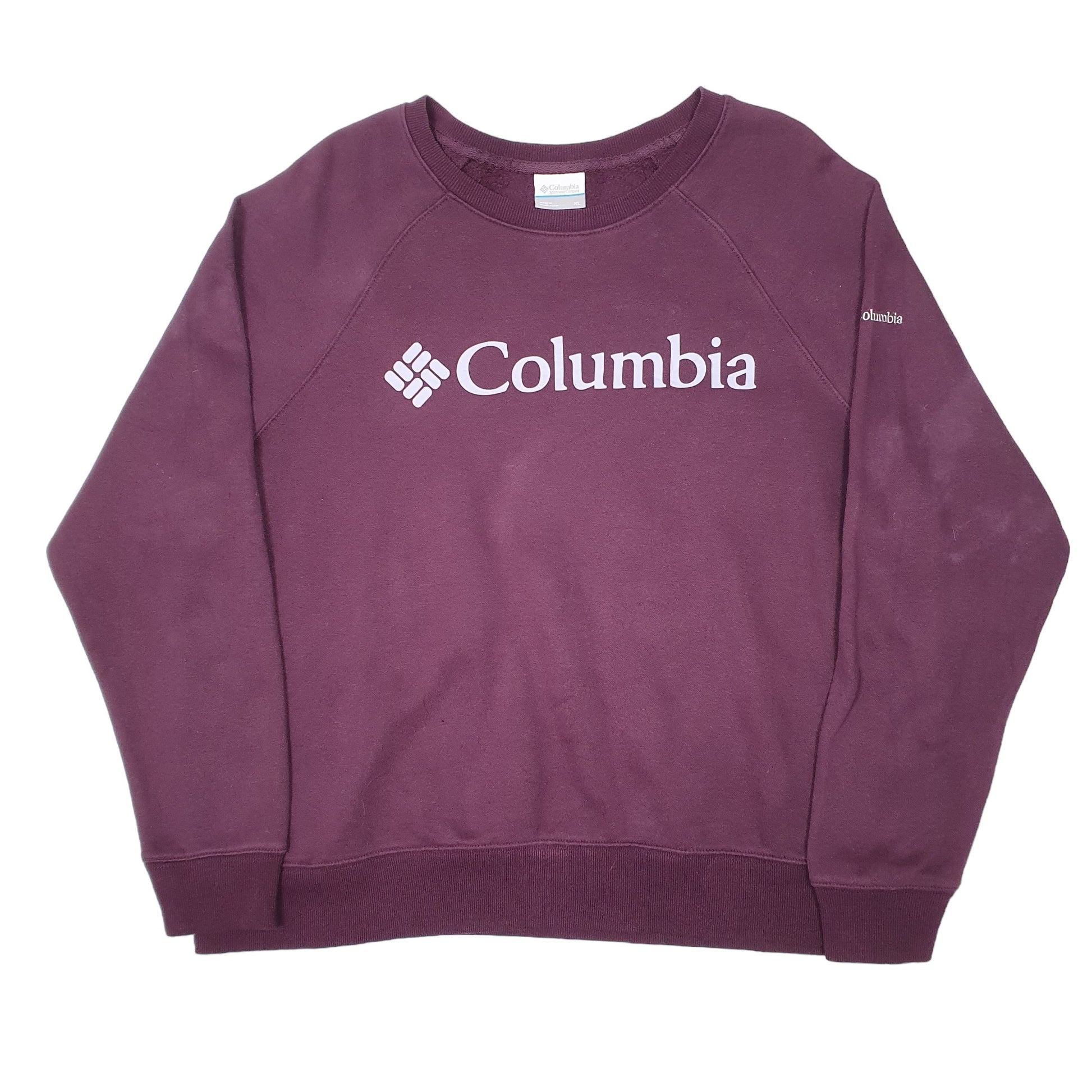 Womens Burgundy Columbia  Crewneck Jumper