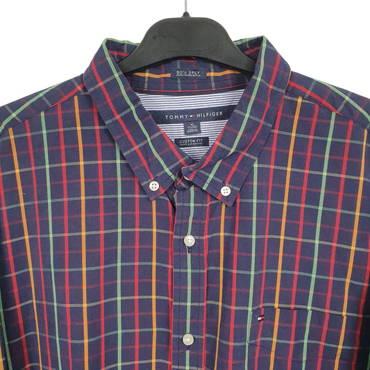 Tommy Hilfiger Long Sleeve Regular Fit Check Shirt Blue