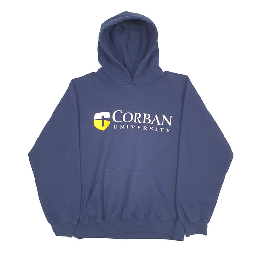 Gildan Corban University Hoodie M Navy