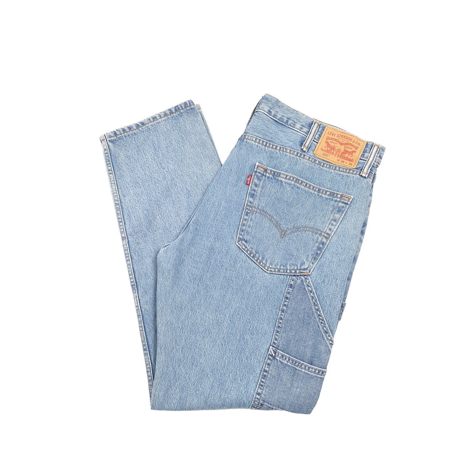 Levis 502 Regular Fit Altered Carpenter Tapered Jeans W40 L31 Blue