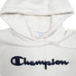 Mens White Champion Reverse Weave Hoodie Jumper