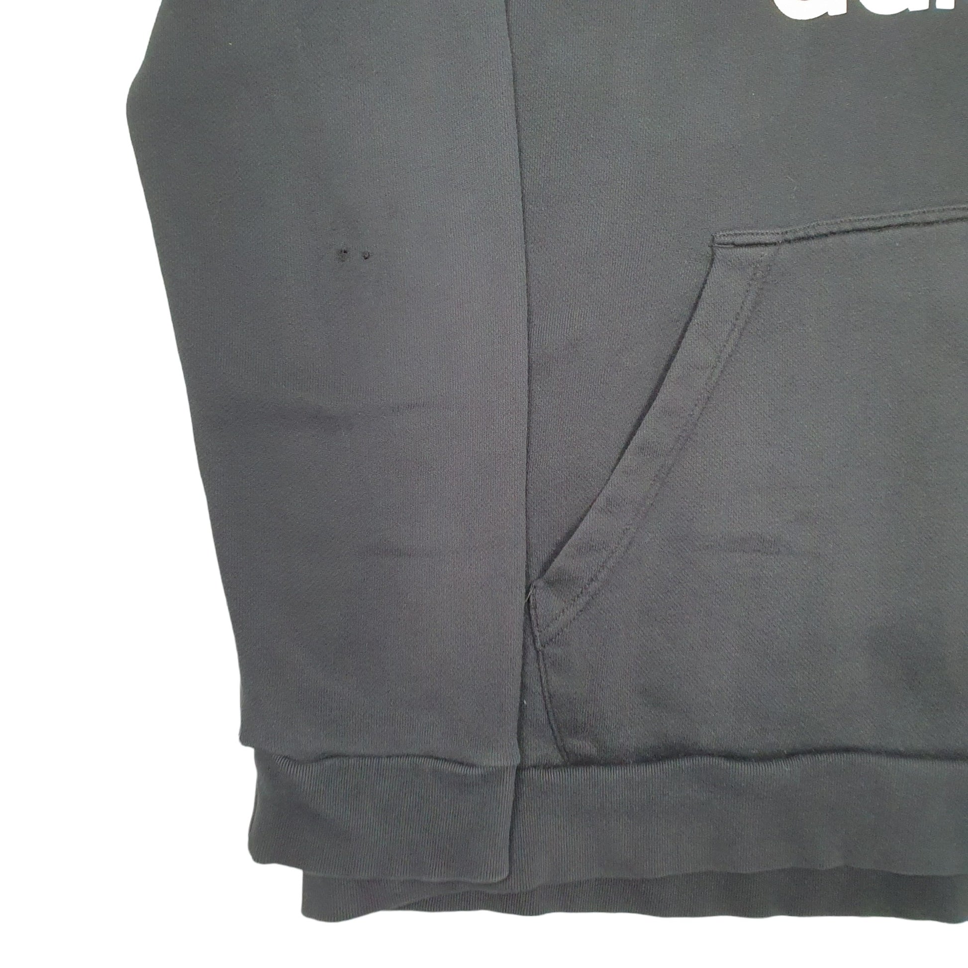 Mens Black Adidas Spellout Hoodie Jumper