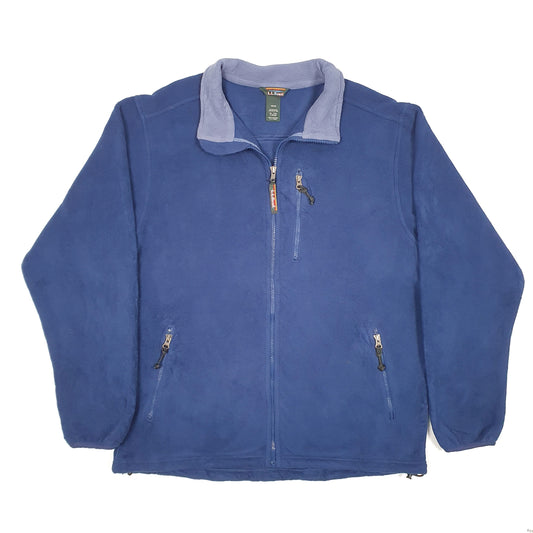 LL Bean Full Zip Fleece M Navy