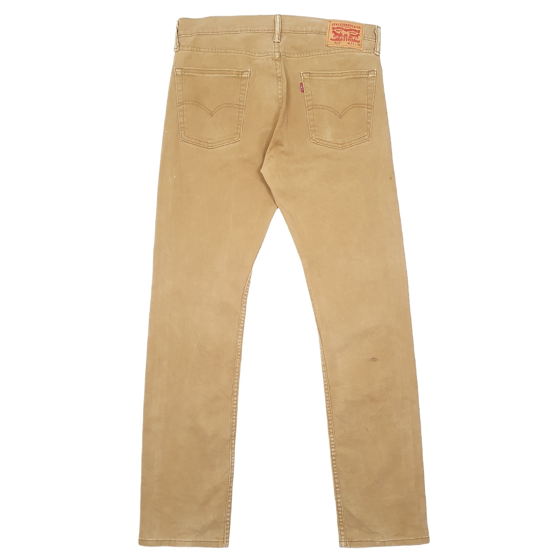Mens Tan Levis  513 JeansW33 L34
