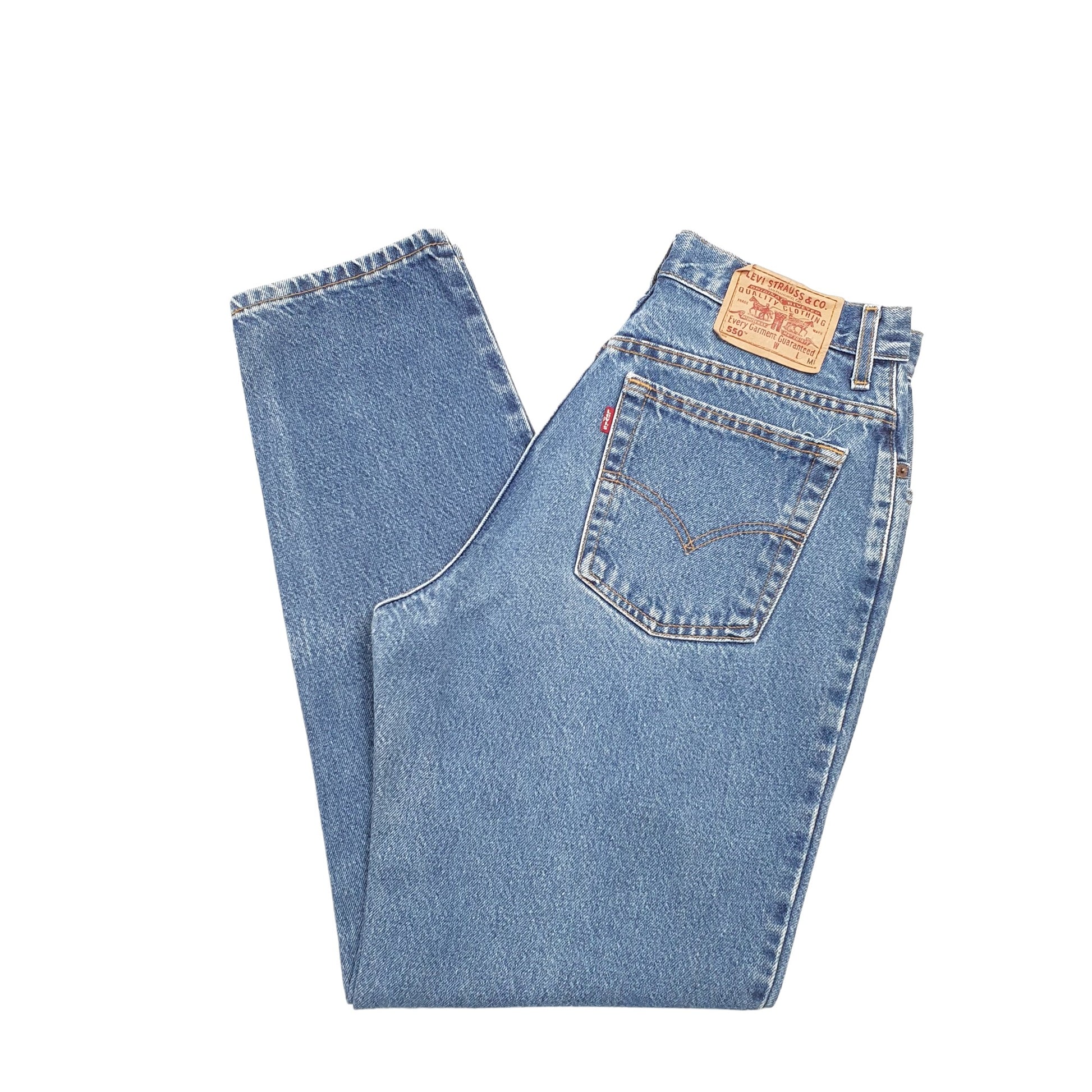 Levis 550 Relaxed Fit Tapered Vintage Jeans UK12 Blue