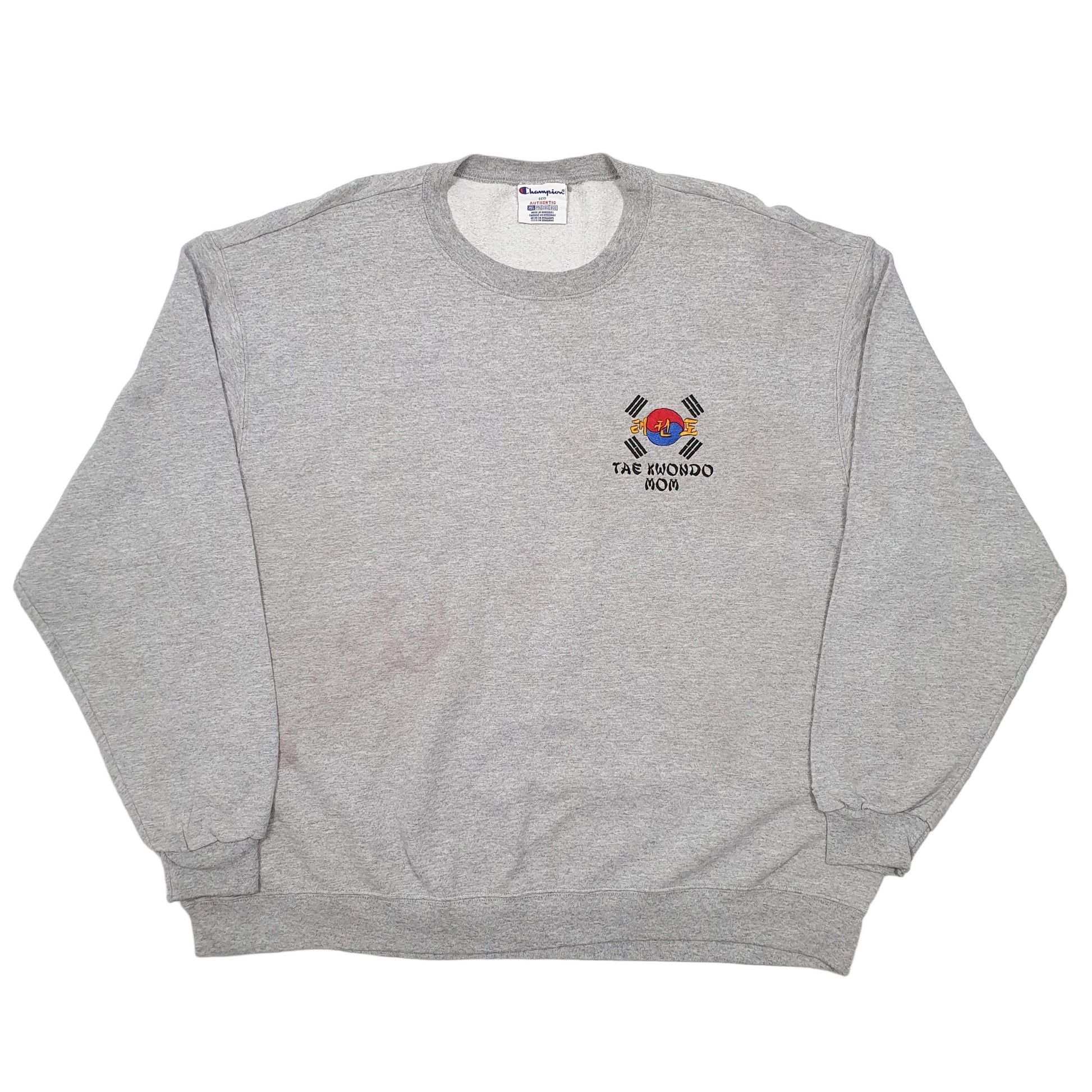 Mens Grey Champion Tae kwondo Mom Eco Crewneck Jumper