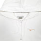 Mens White Nike Vintage 2000s Y2K Quarter Zip Hoodie Jumper